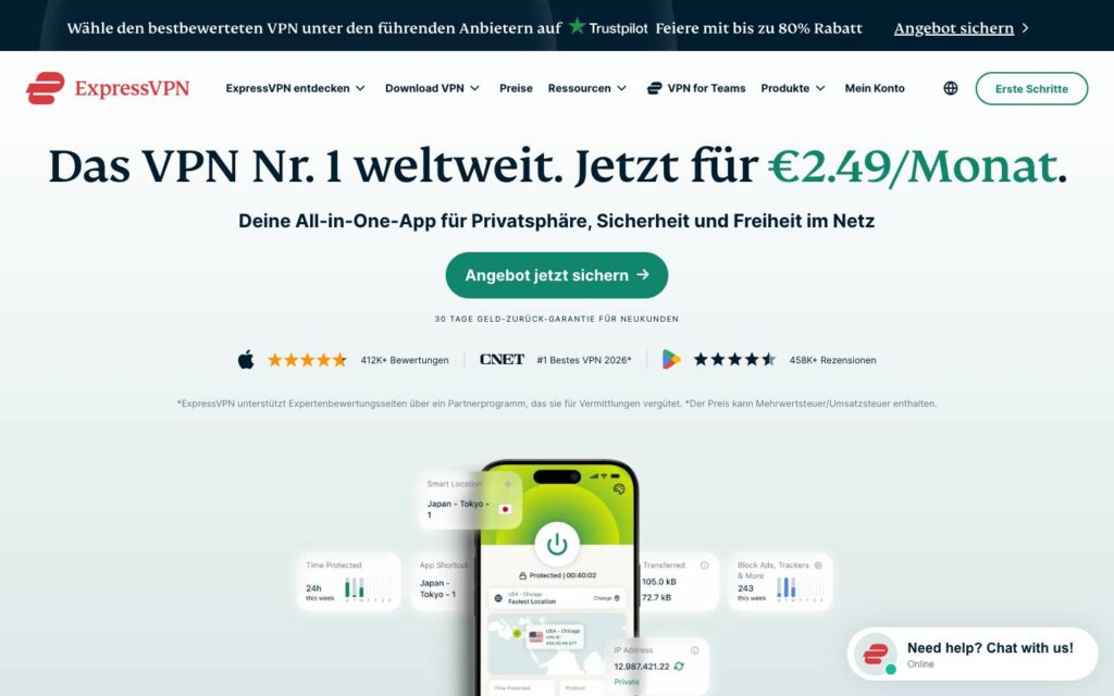 ExpressVPN Screenshot